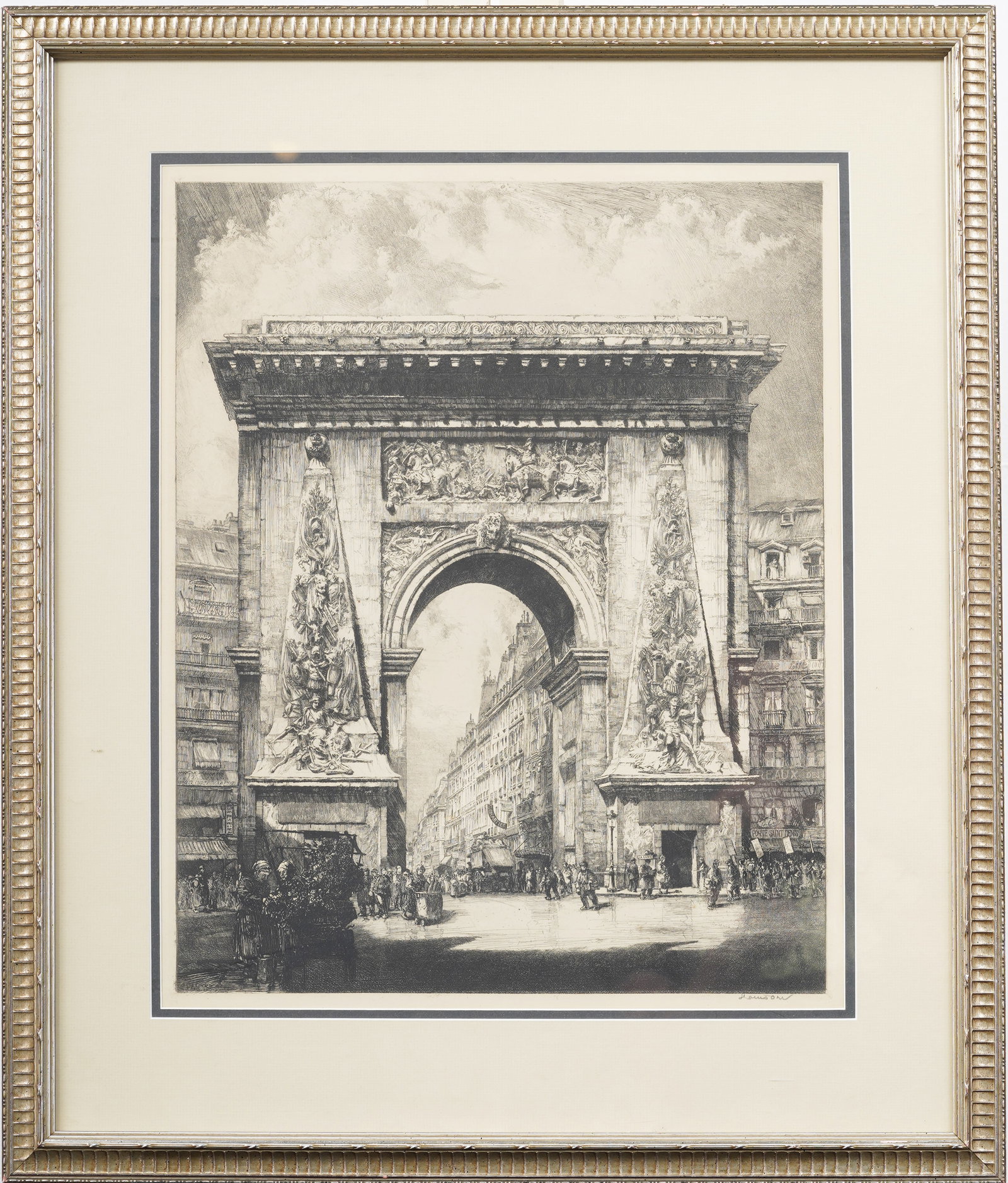 Louis Orr (1879–1961) Vintage 1929 "La Porte, Saint Denis" Framed Print (1 of 6)