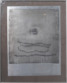 Vintage Signed Limited Edition Abstract Print on Metal