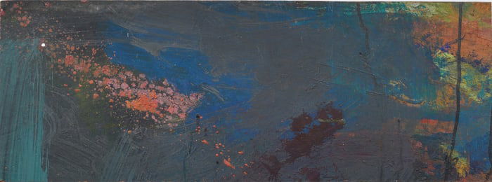 Vintage American Modernist Abstract Original Oil Painting