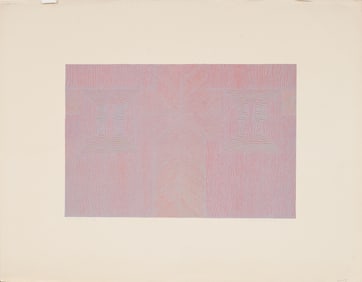 Signed American Modernist Abstract Print