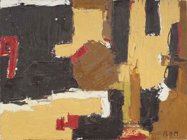 Vintage American Modernist Abstract Expressionist Large Original Signed Oil Painting