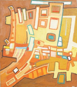 Harry Eisinger Vintage American Abstract Expressionist LARGE Original Oil Painting