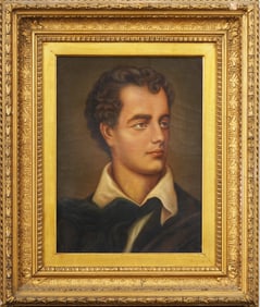 Signed Antique American Realist Framed Male Portrait Original Oil Painting