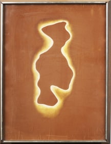 Fritz Kreiger Vintage American Modernist Abstract Biomorphic Original Pastel MCM Painting