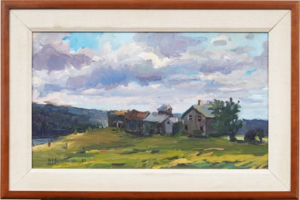 Barbara Jacobs Sussman (B.1955) Vintage American Impressionist Signed Landscape Oil Painting