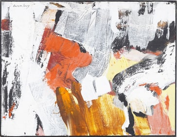 Aaron Levy (1899-1972) Vintage American Modernist Abstract Expressionist Framed Period Oil Painting