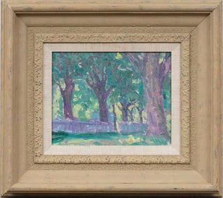 ATTR Richard H. Bassett (1900-1995) Antique American Impressionist Framed Landscape Oil Painting