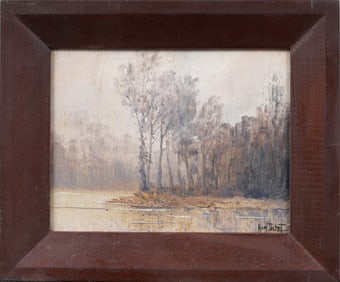 Noel Pochet Signed Vintage French Impressionist Framed Landscape Original Oil Painting