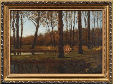 Signed Vintage French Impressionist Framed Landscape Original Oil Painting