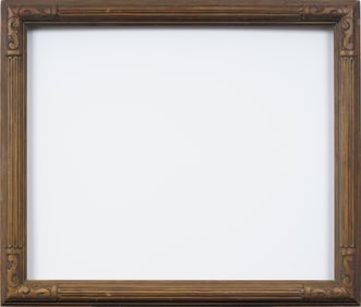 Antique American Impressionist Carved Gilt Wood Oil Painting Frame Fits 25" x 30" Artwork