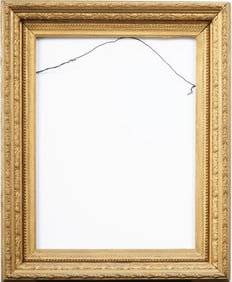Antique American 19th Century Gilt Wood and Gesso Oil Painting Frame Fits 24" x 18" Artwork