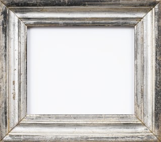 Antique American Silver Leaf Oil Painting Frame Fits 9" by 12" Artwork