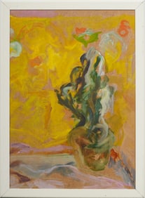Vintage American Modernist Still Life Original Oil Painting