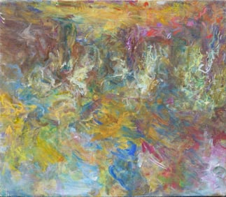 Vintage American Abstract Original Oil Painting