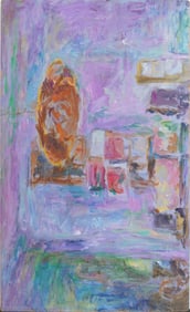 Vintage American Abstract Original Oil Painting