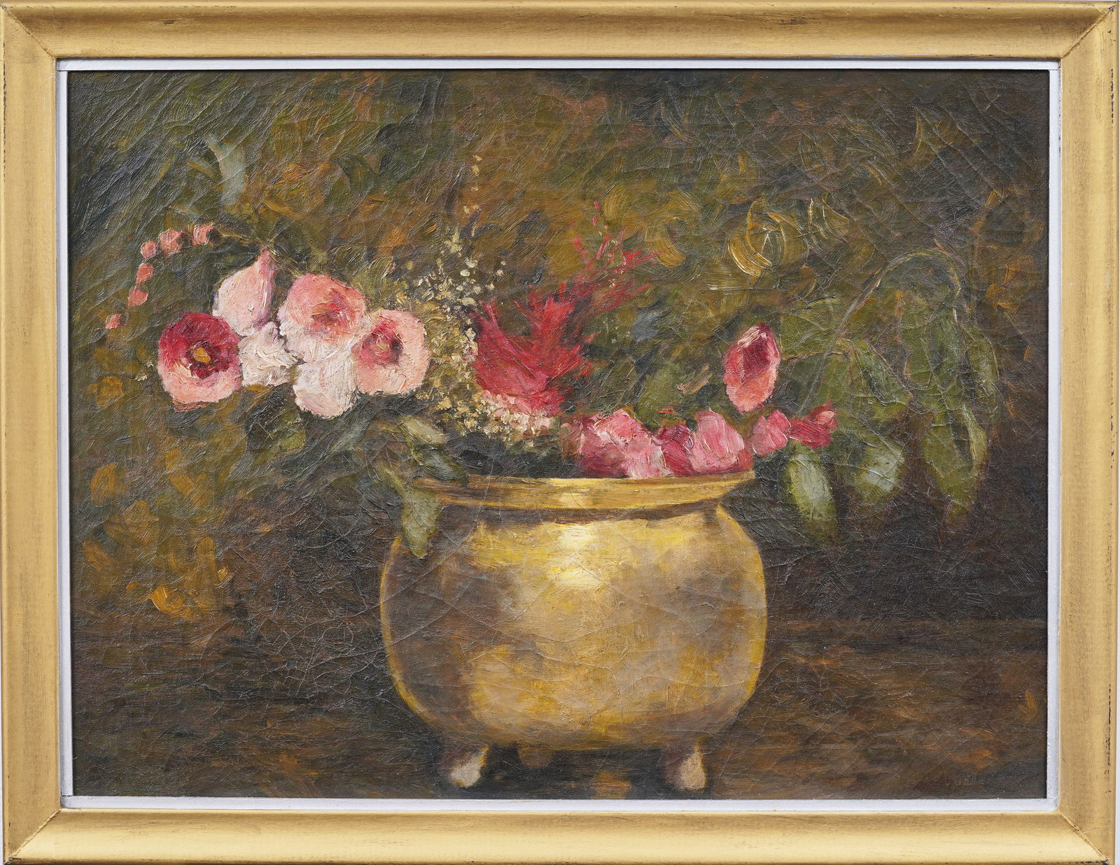 Antique American Impressionist Flower Still Life Framed Signed Exhibited Original Oil Painting (1 of 7)