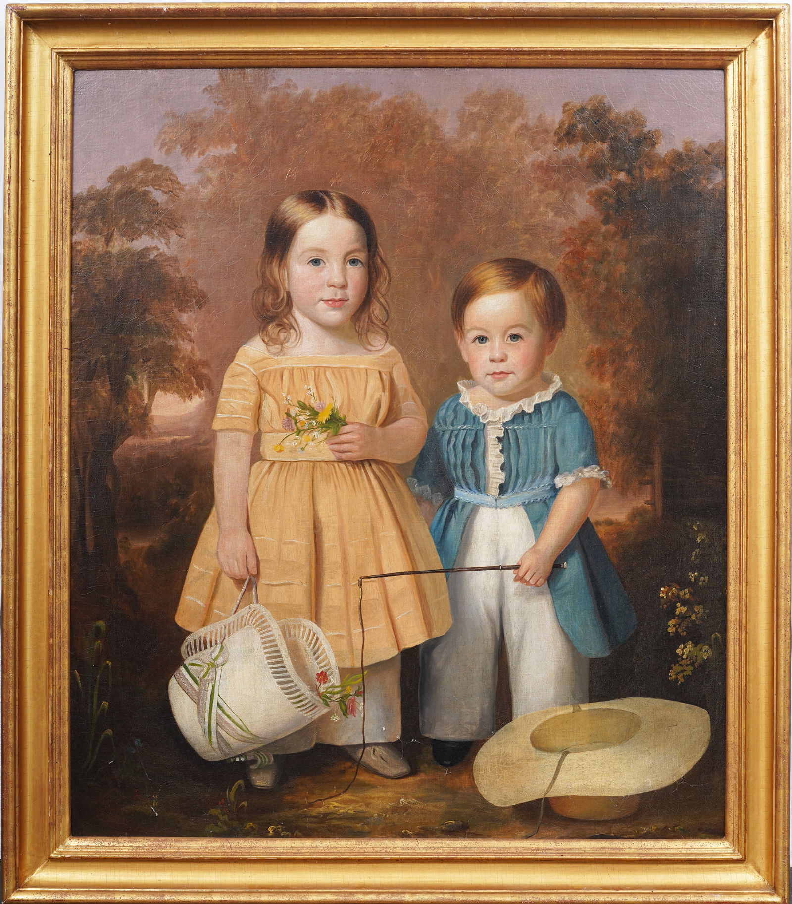 Important Antique American 18th/19th Century Family Portrait Framed Large Original Oil Painting (1 of 12)
