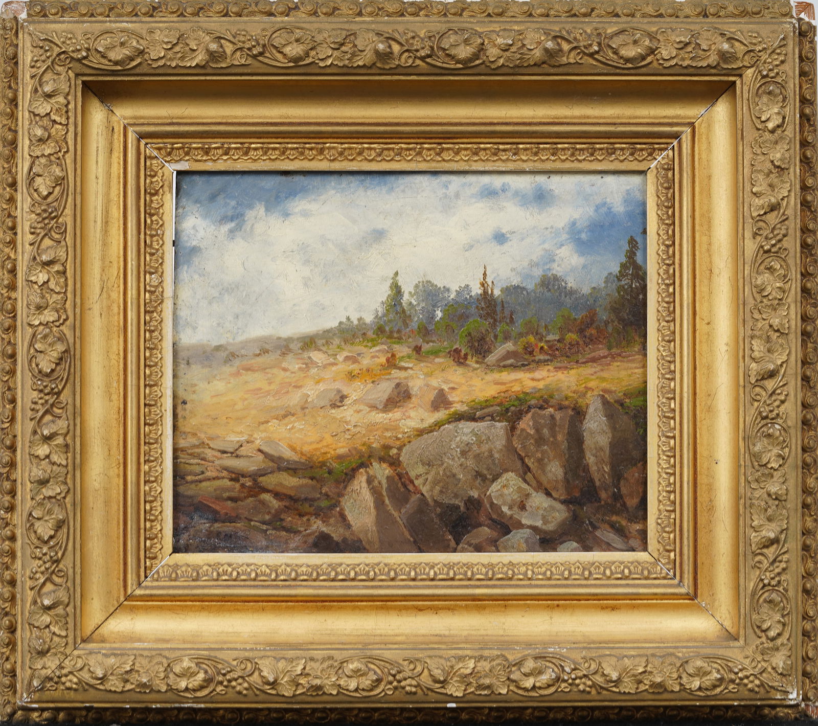 Antique American Original Hudson River School Framed Landscape Oil Painting (1 of 8)