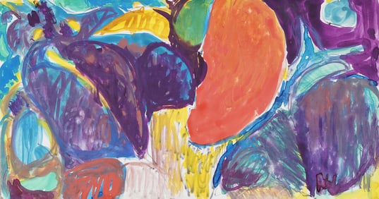 Vintage American Abstract Expressionist Original Painting