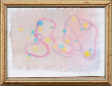 Vintage American Modernist Abstract Expressionist Framed Original Painting