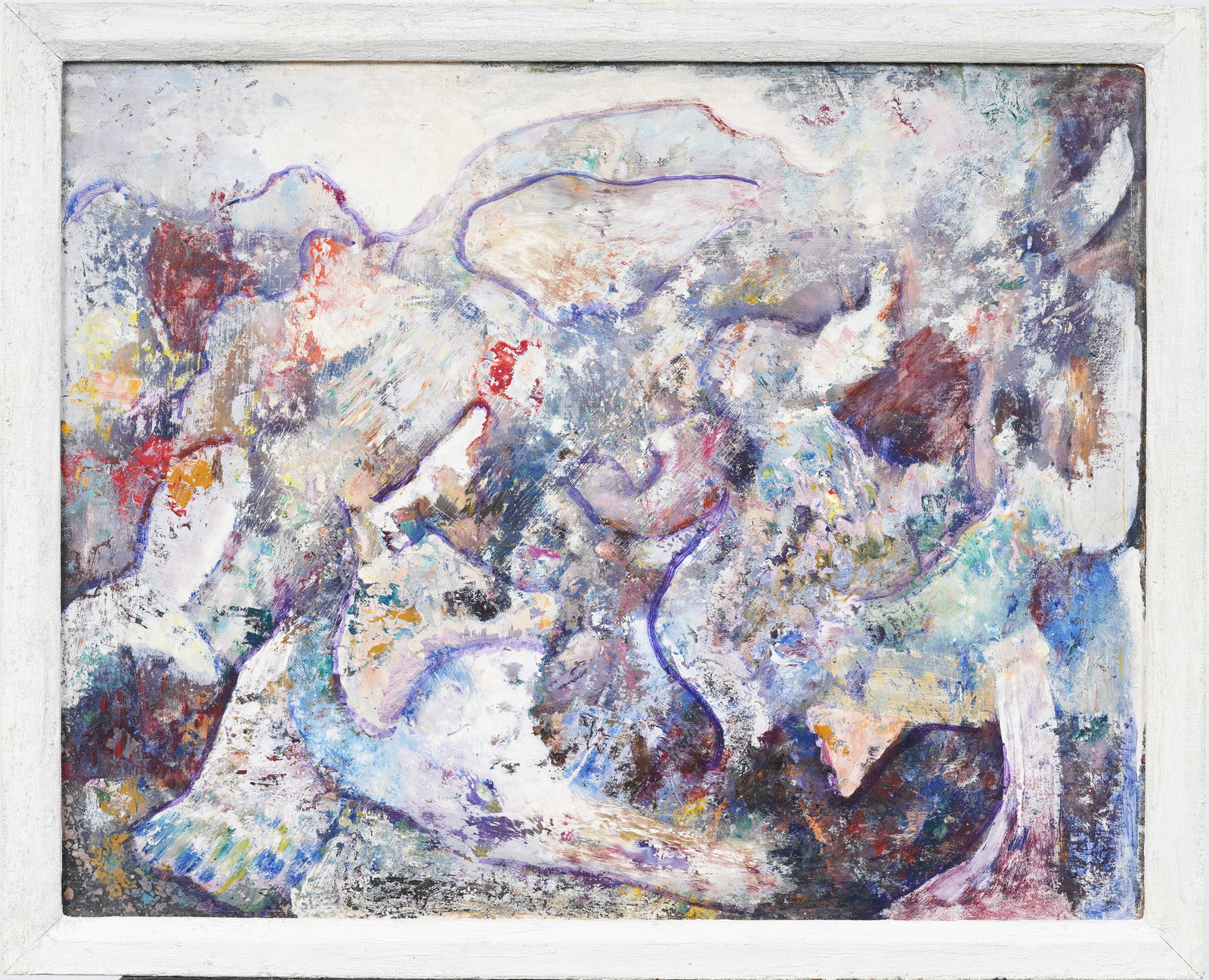 Vintage American Modernist Abstract Expressionist Framed Original Oil Painting (1 of 6)