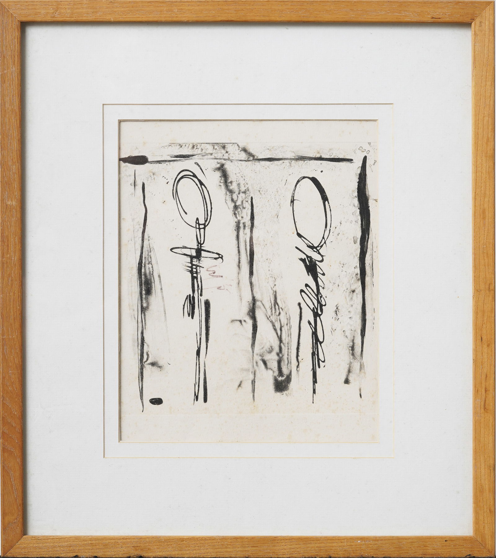 Vintage American School Framed Abstract Mixed Media Painting (1 of 4)