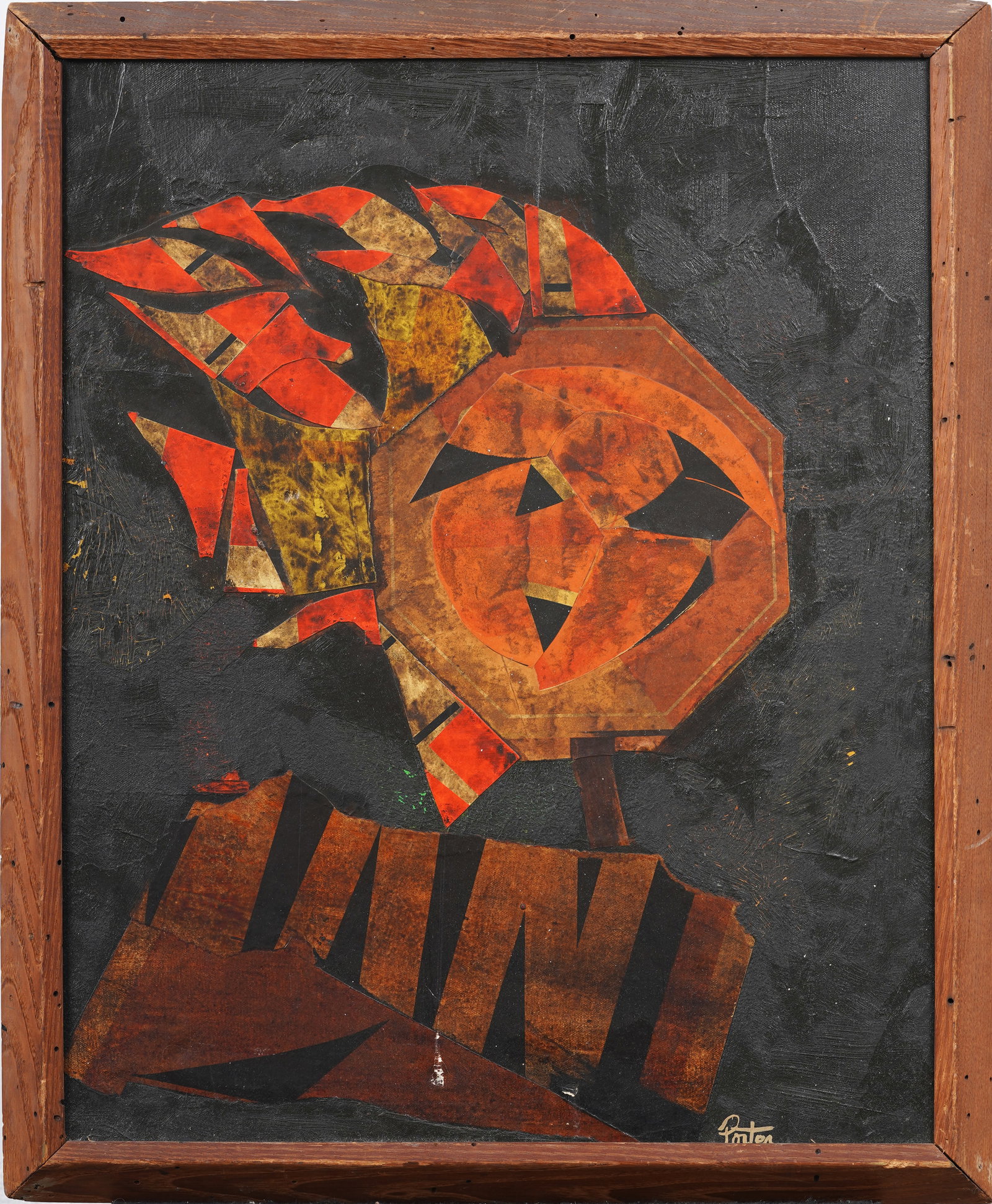 David Porter (1912 - 2005) Vintage American Modernist Framed Abstract Original Mixed Media Painting (1 of 6)