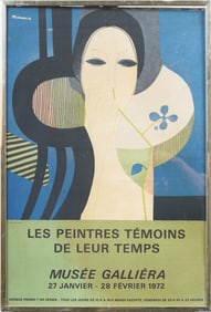 André Minaux for "Les Peintres Tempoins De Leur Temps" at Musee Galliera 1972, (Mourlot Print)