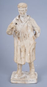 John Steuart Curry (1897 - 1946) Antique American Carved Male Portrait Sculpture of Theodore Haupt