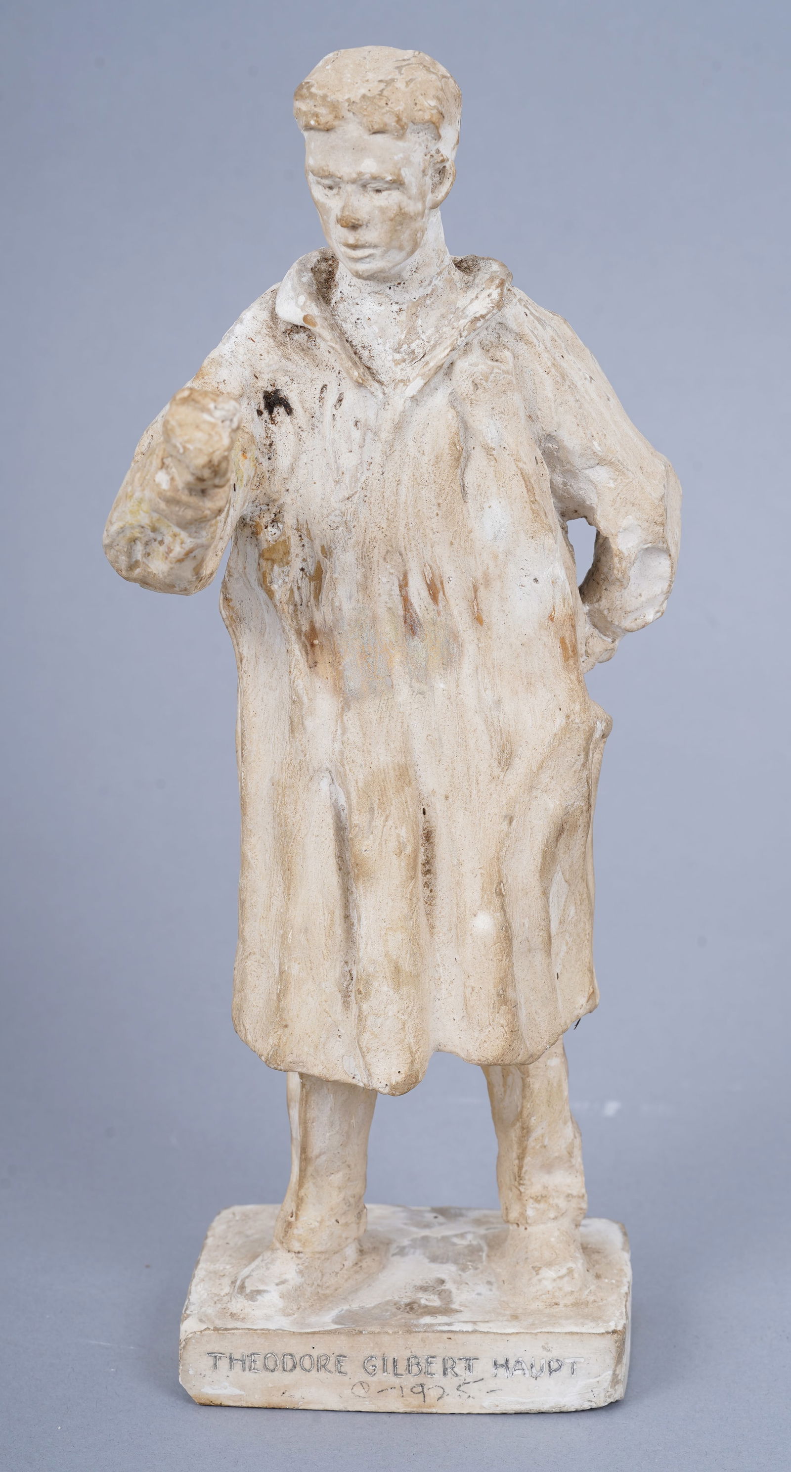 John Steuart Curry (1897 - 1946) Antique American Carved Male Portrait Sculpture of Theodore Haupt (1 of 8)