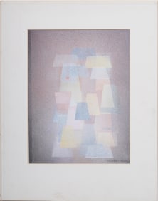Elizabeth G. C. Menzies Listed Vintage American Woman Artist Modernist Abstract Painting