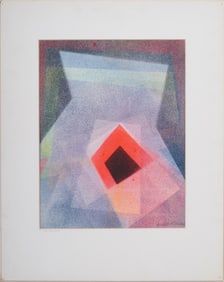 Elizabeth G. C. Menzies Listed Vintage American Woman Artist Modernist Abstract Painting