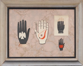 Vintage American School Modernist Original Painting