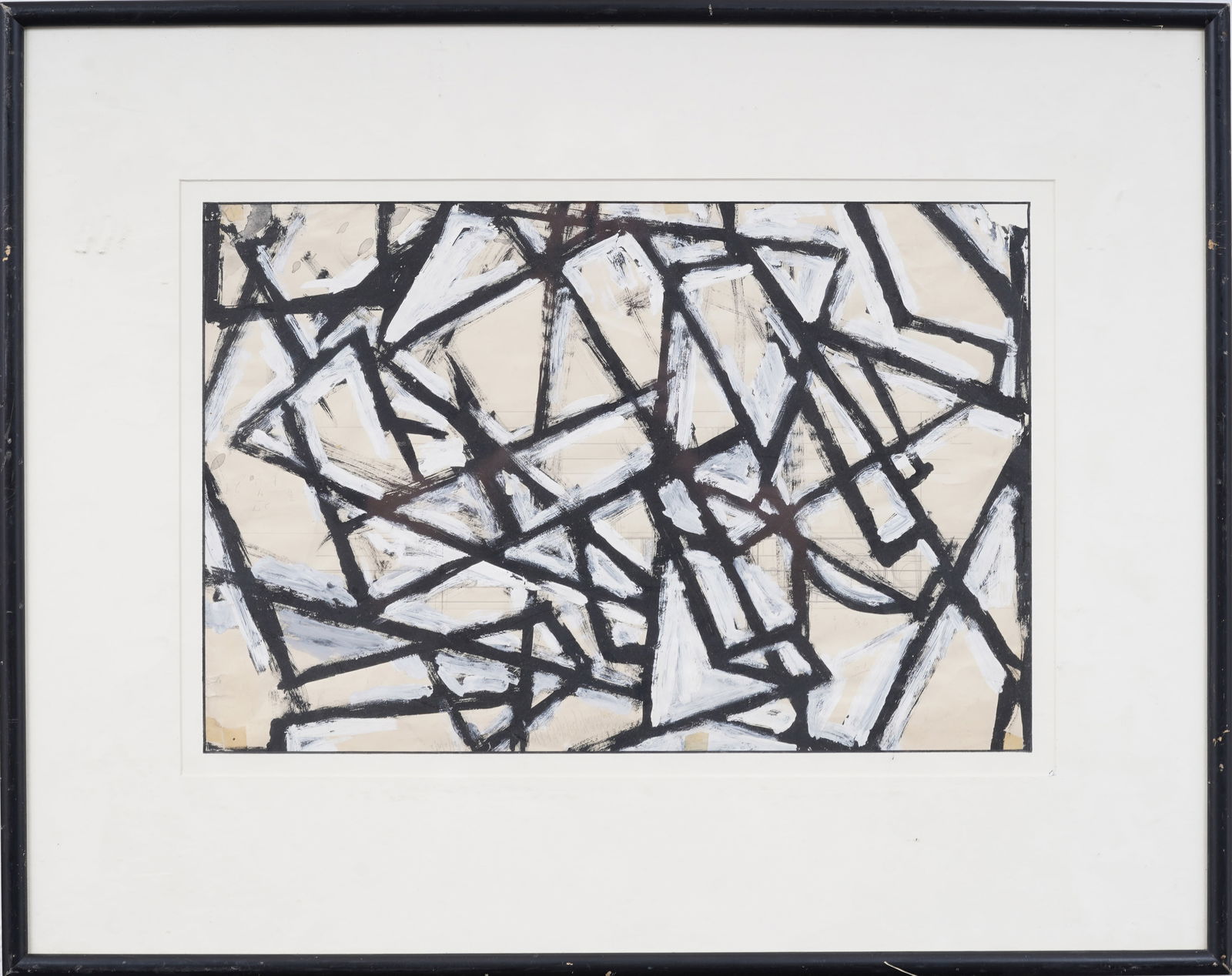 Vintage American Modernist Abstract Expressionist Framed Signed Original Painting (1 of 6)