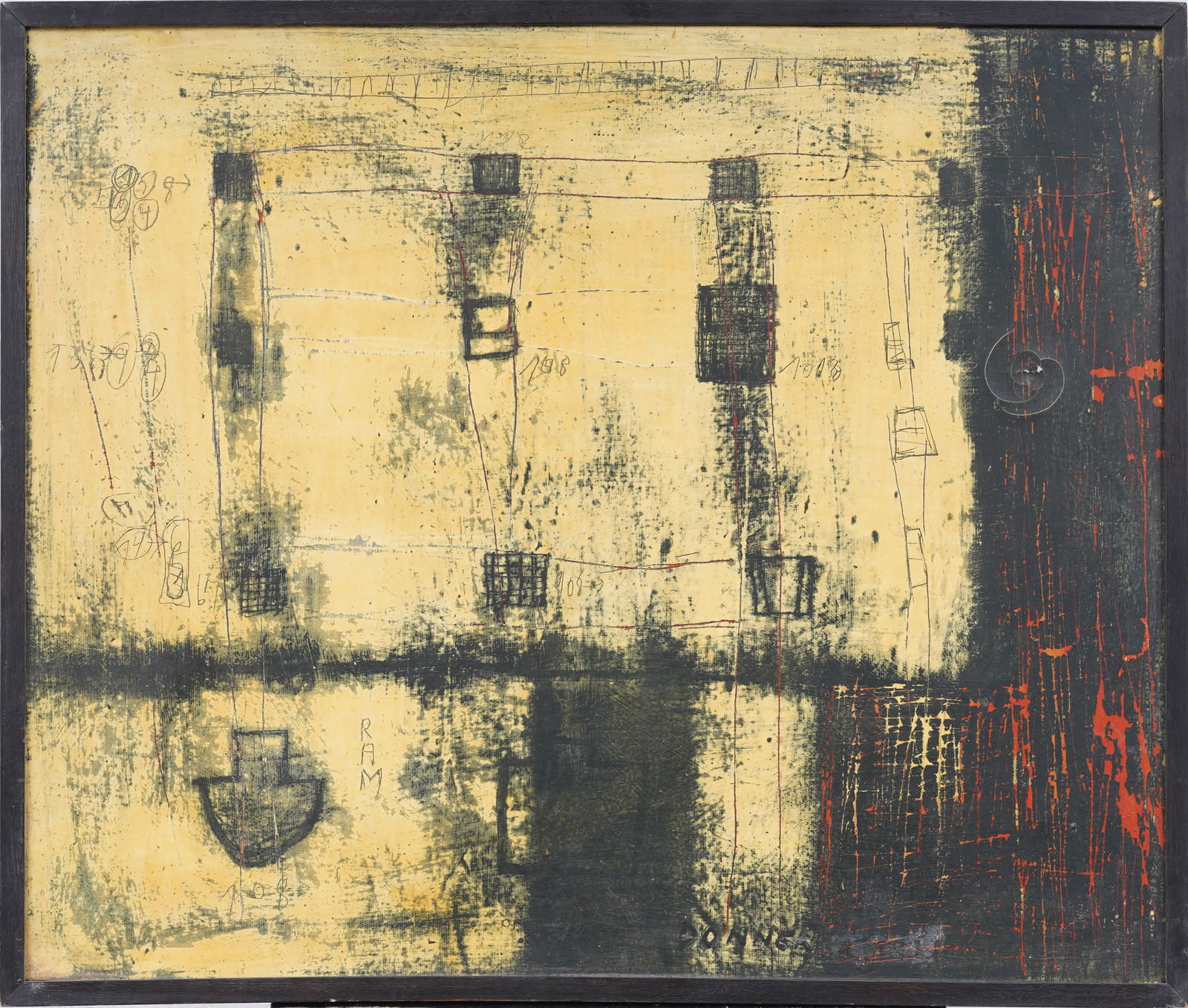 Diego Donner (Born 1959) Uruguayan Modernist Abstract Expressionist Framed Original Oil Painting (1 of 10)