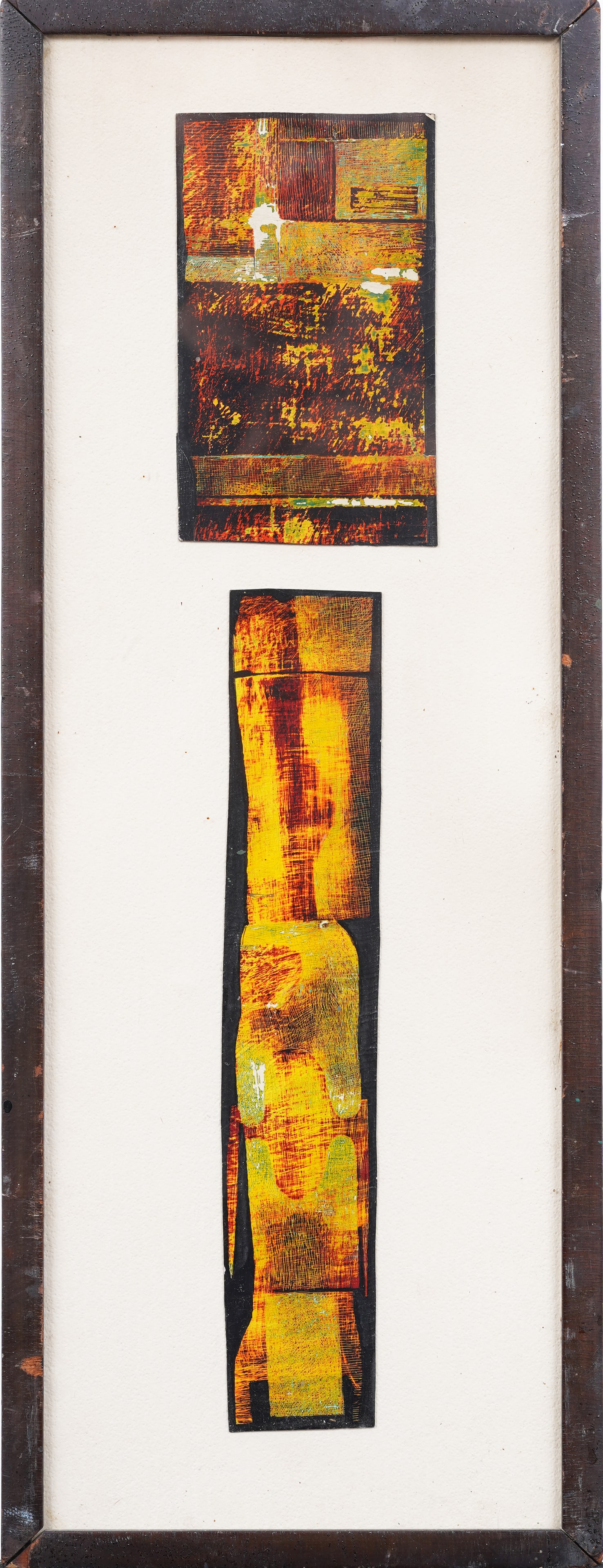 Lily Michael Signed Antique American Modernist Abstract Framed Original Mixed Media Oil Painting (1 of 5)