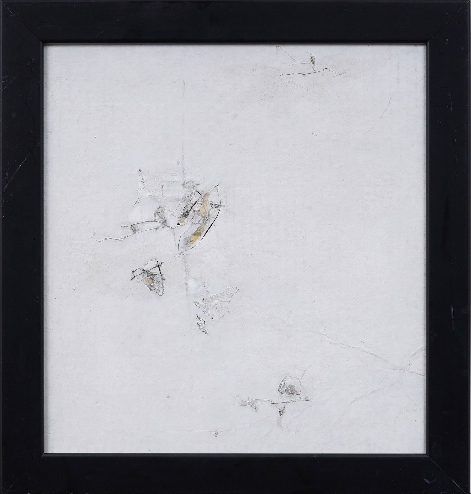 Kuan Chang "Fossilscape" 1999 Mixed Media on Gesso Vintage Abstract Painting (1 of 5)