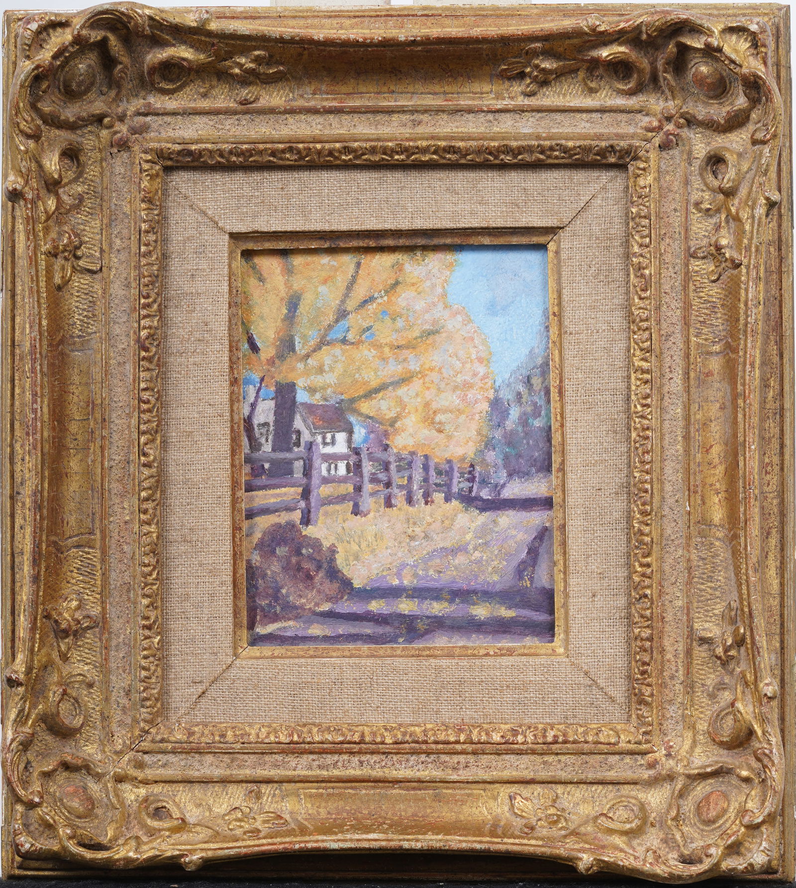 Vintage American Impressionist Framed Landscape Original Oil Painting (1 of 5)