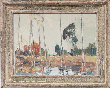 Chauncey Foster Ryder (1868 - 1949) Antique American Impressionist Landscape Original Oil Painting