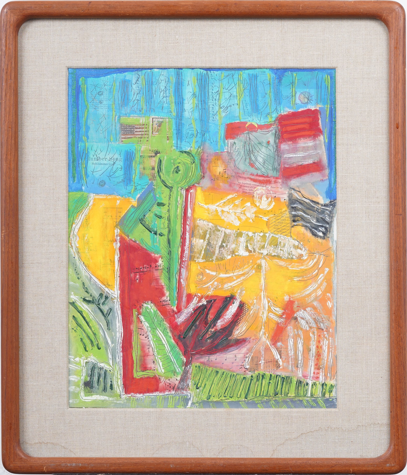 Vintage American Modernist Abstract Expressionist Framed Original Oil Painting: Vintage American abstract oil painting. Oil on board. Framed. Measuring: 27 by 23 inches overall, and 20 by 16 painting alone. Please see all images for condition. Size is measured and written on the 