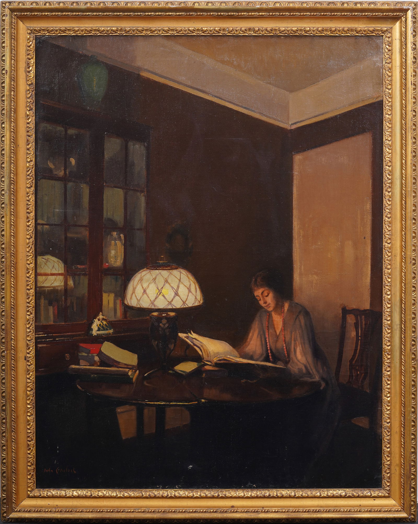 John Mansfield Crealock (1871-1959) Antique Irish Impressionist Interior Scene Framed Oil Painting (1 of 11)