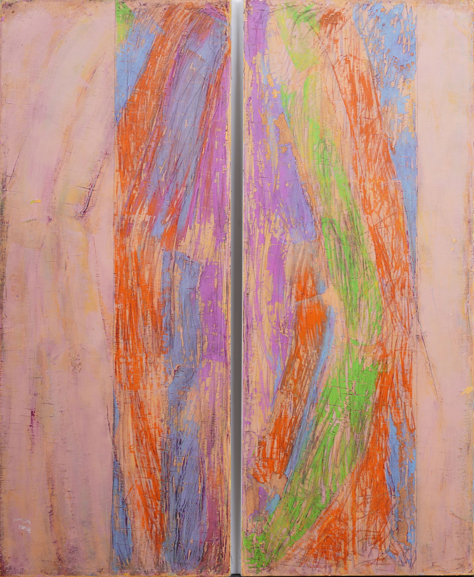 "DeKooning's Wall" Vintage American School Abstract Expressionist Large Original Oil Painting (1 of 10)