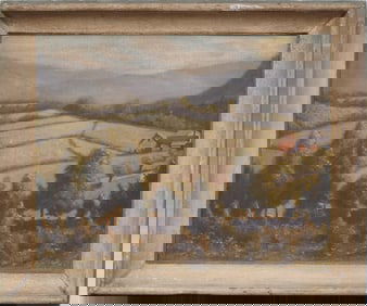 Louis Saphier (1875 -1954) Antique American Woodstock New York Landscape Original Oil Painting