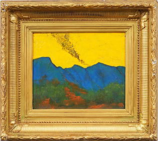 Abraham Pariente (B1962) Israeli American Modernist Sunset Fauvist Landscape Framed Oil Painting