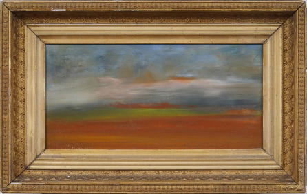 Abraham Pariente (B1962) Israeli American Modernist Sunset Montana Landscape Framed Oil Painting