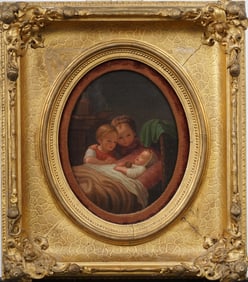 ATTR Johann Georg Meyer von Bremen (1813-1886) Antique European Realist Portrait Painting
