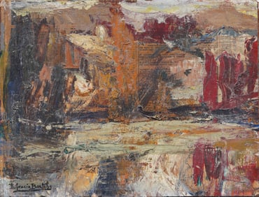 Benito Beatobe Signed Abstract Expressionist Antique Original Oil Painting