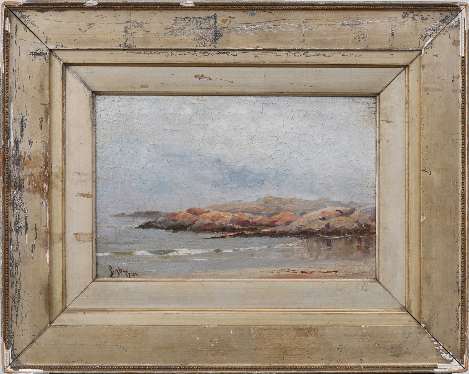 William Bixbee (1850-1921) Long Point Provincetown Beach Framed Seascape Impressionist Painting (1 of 7)