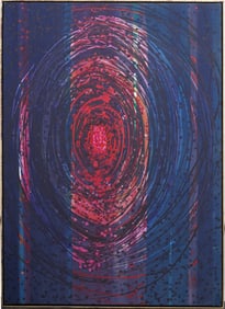 "Harlem Sunrise" Vintage American Modernist Abstract Expressionist New York Original Oil Painting