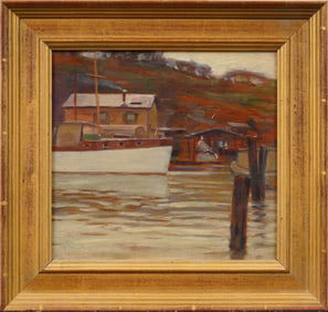 Albert Garretson (B1877) Antique American Salmagundi Exhibited Landscape Sherman Creek Oil Painting